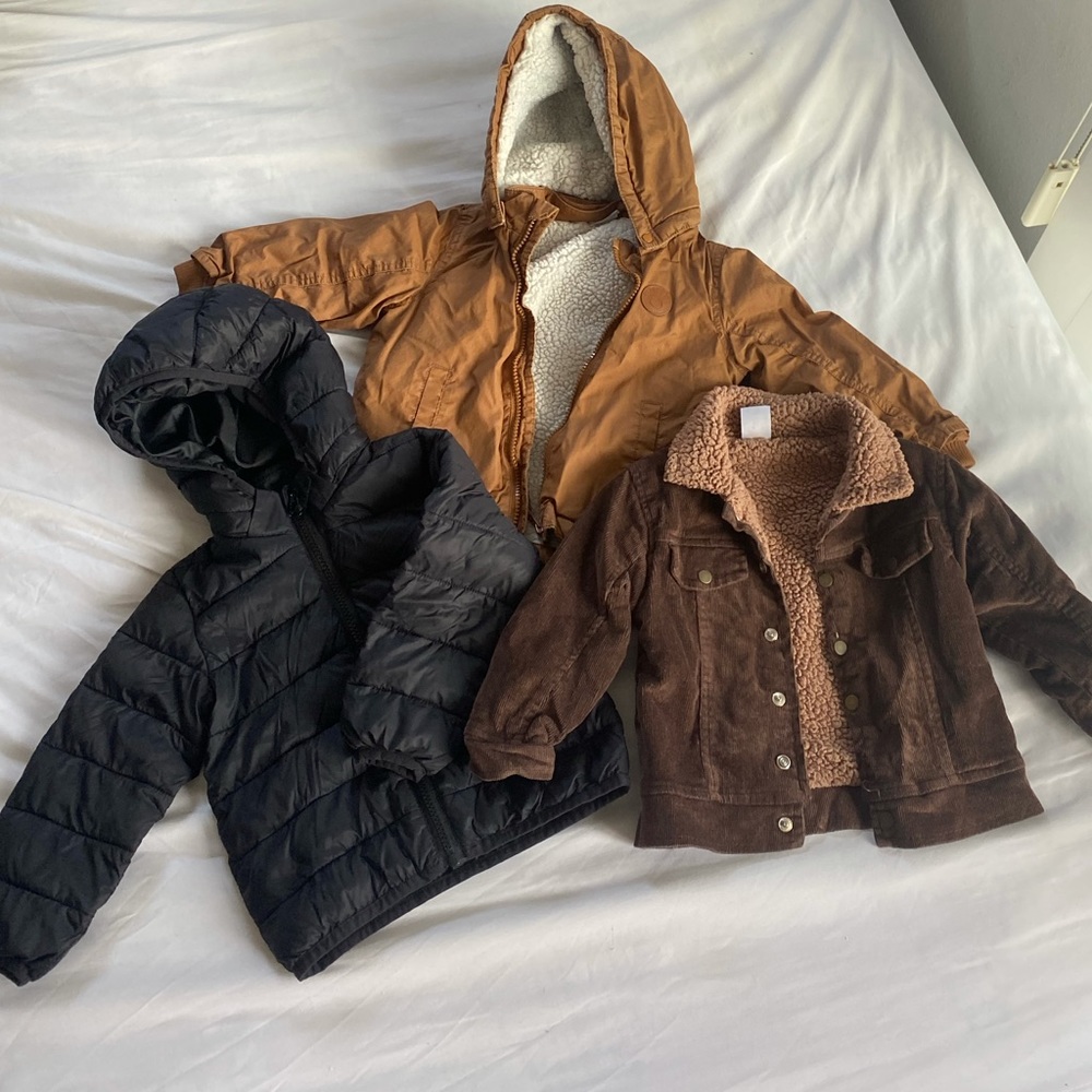 SOLD 3 cozy baby winter jackets